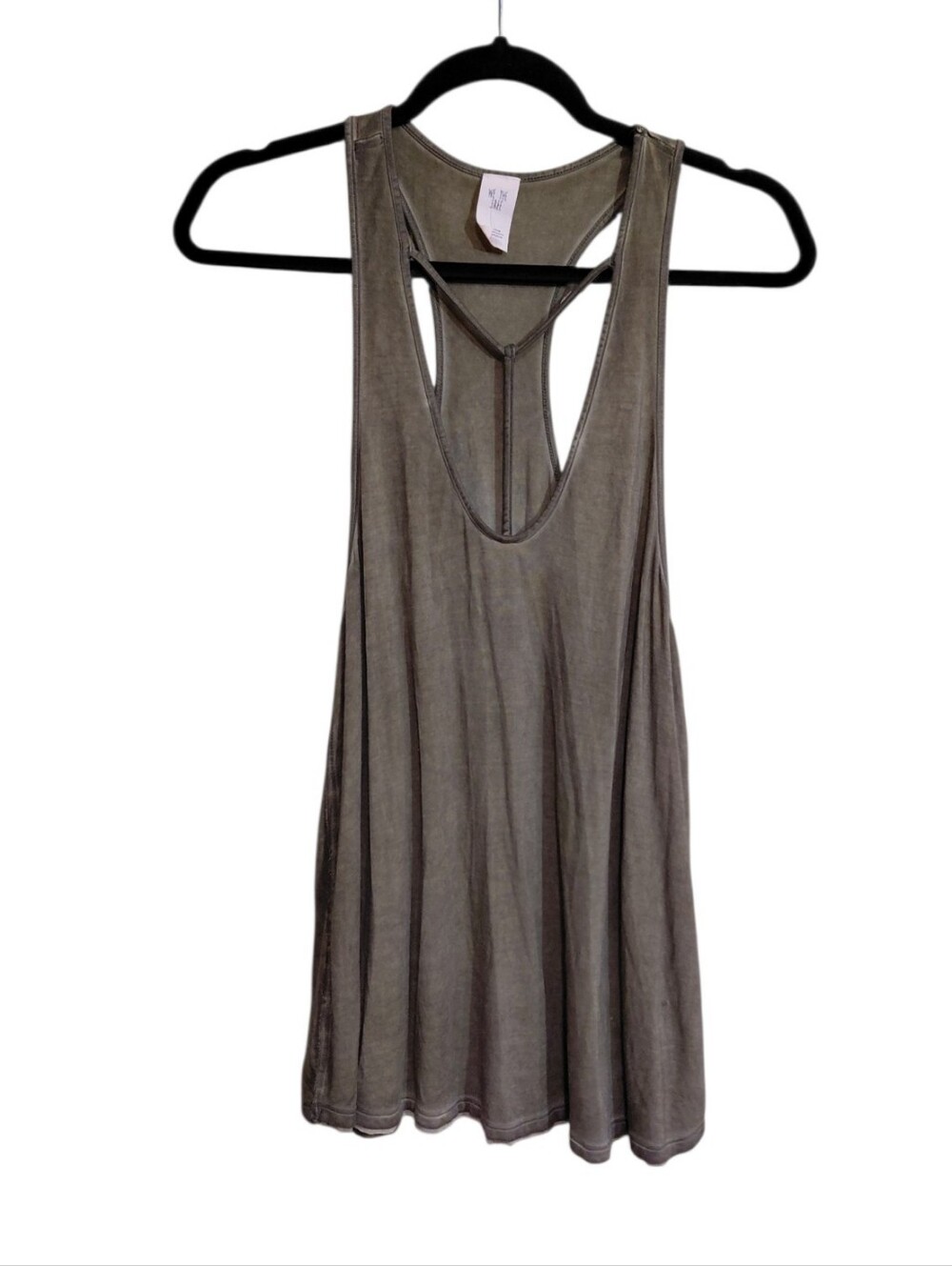 We The Free Olive Gray Scoop Neck Racerback Tank